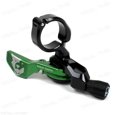 #ad Wolf Tooth Standard ReMote Lever 22.2mm Clamp for Bike Dropper Seatpost Green $79.95