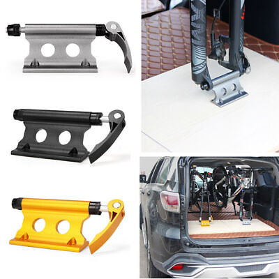 #ad 1X Bike Bicycle Car Roof Rack Carrier Quick Release Alloy Fork Lock Mounted Rack $23.21