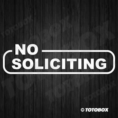 #ad No Soliciting Sticker Decal Business Home Door Window Wall Sign Vinyl Decals $11.50