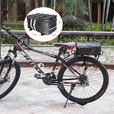 #ad #ad 9L Large Capacity Storage Bicycle Rack Rear Carrier Bag Insulated Trunk Cooler $17.06