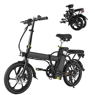 #ad 16inch Tire Adult Electric Bicycles Multi Shock Absorption City Commuter Fold $572.60