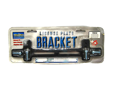 #ad License Plate Bracket Cruiser Accessories Black Plastic Universal Fit 79050 NOS $19.99