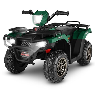 #ad 12V Kids Ride On Car Batteryed ATV Off Road Quad Car Toy w 2 Speeds LED Lights $119.99