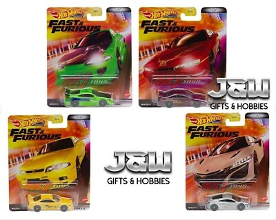 Hot Wheels Retro Entertainment Fast and Furious L Case set of 4 Cars DMC55 1 64 $37.99