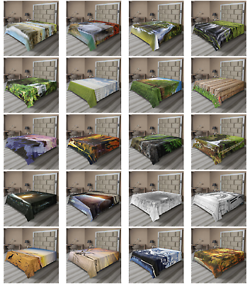 #ad Ambesonne Scenery Nature Flat Sheet Top Sheet Decorative Bedding 6 Sizes $29.99
