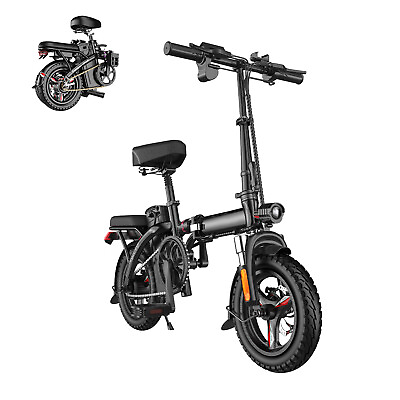 #ad Ebikes Electric Bicycle for Adults 14quot; 400W Motor Folding Ebike 48V 15AH Battery $499.69
