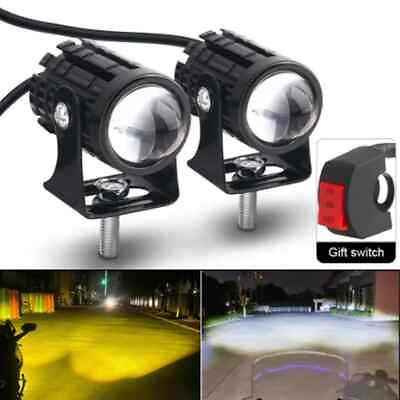 #ad Motorcycle LED Headlight Motorcycle Accessories Fog Light Spotlights Mini Projec $25.00