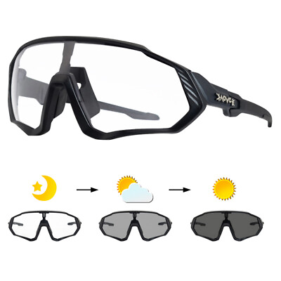 Photochromic Sunglasses UV400 Mountain Bike Glasses Sports Cycling Goggles $20.70