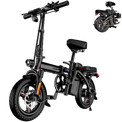 Electric Bike 400W 48V Lithium Battery Folding EBike Bicycle 14quot; 25mph E Bike $215.00