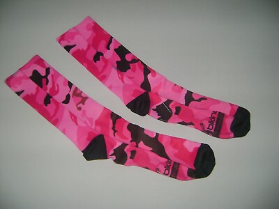 #ad Cycling Socks Sublimated Camouflage Bikingthings Coolest Bike Socks Pink Camo $12.99