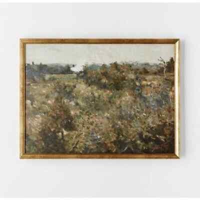 #ad 24”x 18” Landscape Study Framed Canvas Antique Gold Threshold Studio McGee $16.99