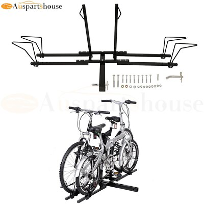 #ad 2 Bike Rack Hitch Mount Bicycle Carrier Hitch Receiver Heavy Duty Mount Rack $68.39