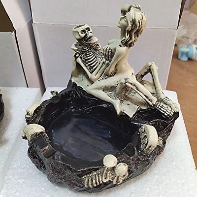 #ad Halloween skull ashtray resin craft skull creative skull sexy man ashtray ho... $27.41