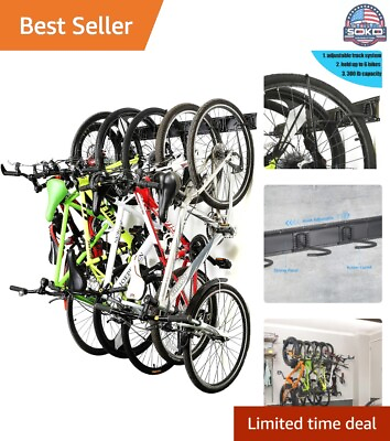 #ad Bike Storage Rack Wall Mount for Home amp; Garage Holds Up to 6 Bicycles $79.97