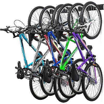 RaxGo Garage Bike Rack Wall Mount Bicycle Storage Hanger6 Adjustable Hooks 4516 $84.99