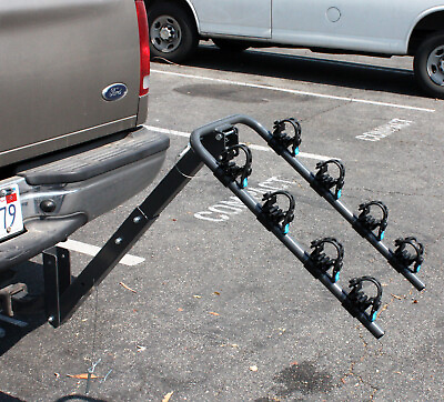 Sport 4 Bike Hitch Mount Folding Bike Rack Double Swing Down Arm Rack Carrier $74.99