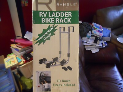 #ad #ad BRAND NEW RAMBLE RV LATTER Bike Rack FOR 2 BIKES WITH TIE DOWN STRAPS $66.25