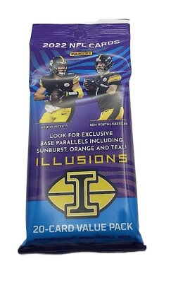 2022 Panini Illusions Football 20 Card Jumbo Value Pack Sealed Fat Pack $9.95