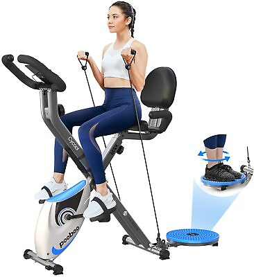 Pooboo Indoor Exercise Bike Stationary Cycling Bicycle Cardio Fitness Workout $143.99