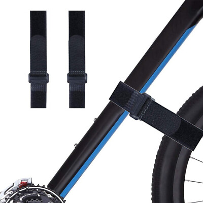 #ad 2pcs set Replacement Parts Bicycle Wheel Stabilizer Adjustable Bike Rack Strap $6.41