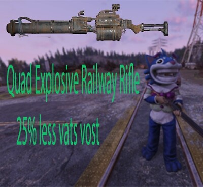 #ad ⭐⭐⭐ Quad Explosive Railway Rifle 25% Less Vats Cost PC $20.00