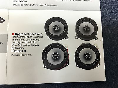 #ad OEM Upgrade Speaker Kit by Kicker Subaru Wrx STi Crosstrek Impreza H631SFJ001 $212.99