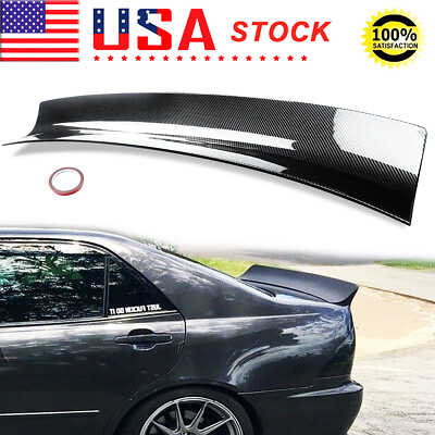 #ad Carbon Fiber Style Rear Ducktail Spoiler Wing For BMW E46 Sedan 320i 330xi 325xi $113.04