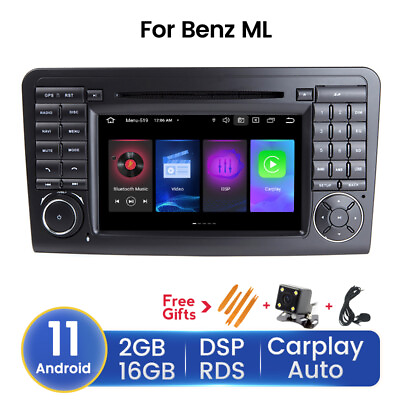 #ad Stereo CarPlay DSP Android 11 Car For Mercedes Benz ML GL Class W164 X164 ML350 $295.79