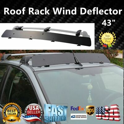 Universally Fit Rooftop 43quot; Roof Rack CrossBar Wind Fairing Air Deflector Kit $55.99
