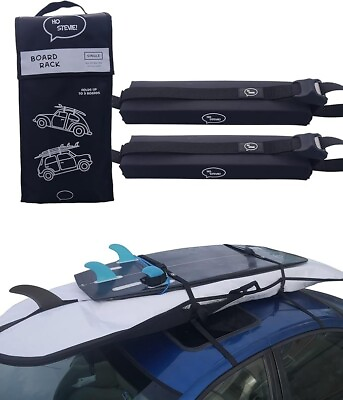 #ad Ho Stevie Surfboard Car Roof Rack Padded System Holds Up to 3 Boards $59.99