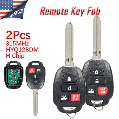 2 for 2014 2015 2016 2017 2018 Toyota Camry Smart Car Key Remote Fob HYQ12BDM H $24.19
