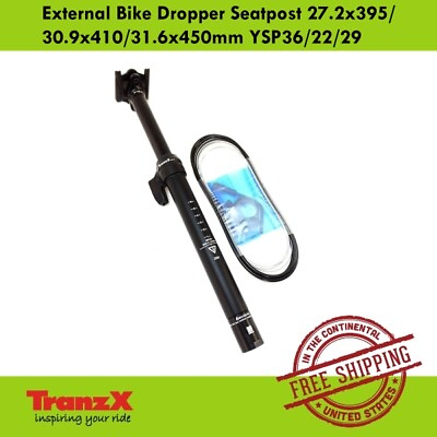 #ad TranzX External Bike Dropper Post 27.2x395 30.9x410 31.6x450mm YSP36 22 29 $139.00