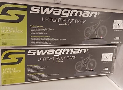 #ad #ad Swagman 64720 Upright Roof Mount Bike Rack Black Fits Most Racks Two 2 New $110.00