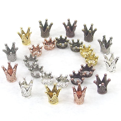 #ad charming solid metal crown charms bracelet necklace connector spacer beads DIY $4.49