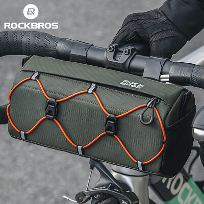 #ad #ad ROCKBROS MTB Road Bike Front Bag 2.2L Large Reflective Bicycle Handlebar Bag $25.69
