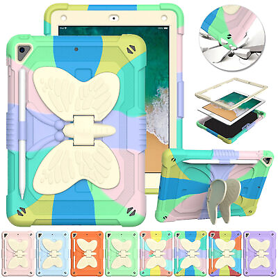 For iPad 7th 8th 9th Gen 10.2quot; Air 3 Kids Butterfly Stand Shockproof Case Cover $24.95