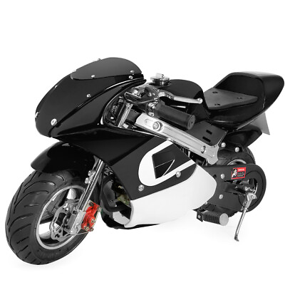 #ad Mini Pocket Bike Kids Adult Gas Motorcycle 40cc 4 Stroke EPA Motor Engine Black $249.95