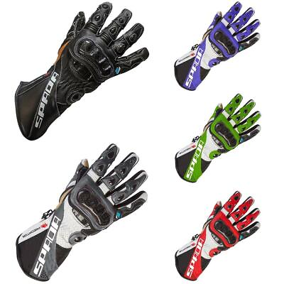 #ad Spada Predator 2 Leather Sports Motorcycle Gloves Summer Racing Motorbike GBP 34.99