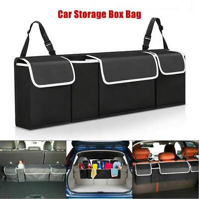 Car Trunk Organizer Oxford Interior Accessories Back Seat Storage Bag 4 Pocket $15.89