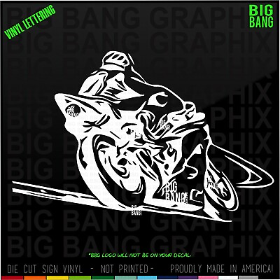 Motorcycle Racing Vinyl Decal Sticker Badass Biker Race Sport Bike SUV CAR JDM $22.12