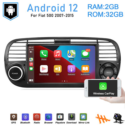 #ad For Fiat 500 2007 2015 7quot; Android Carplay Car Stereo Radio GPS Navi IPS Wifi BT $125.99