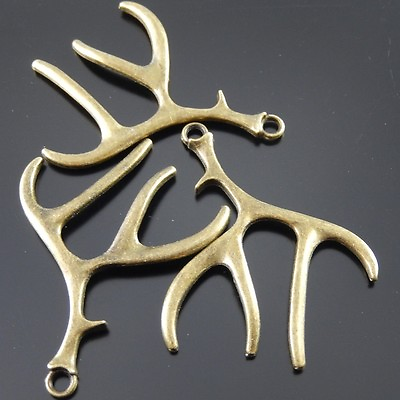 #ad #ad 10pcs Vintage Bronze Alloy 50*40mm Deer Antler Branches Pendant DIY Accessories $3.51
