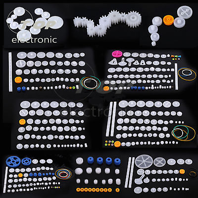 Plastic Gears Pulley Belt Worm DIY Rack Kits Crown Gear 11 34 58 75 kinds $2.22