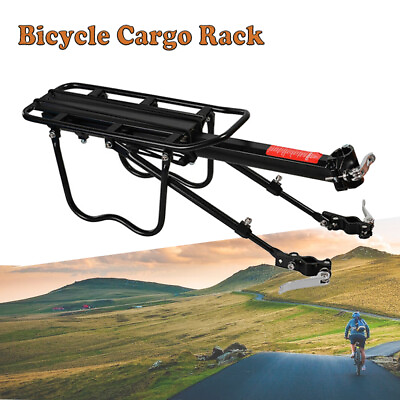 Rear Bike Rack Cargo Rack Alloy Luggage Carrier Bicycle 110 Lbs Capacity Holder $25.09