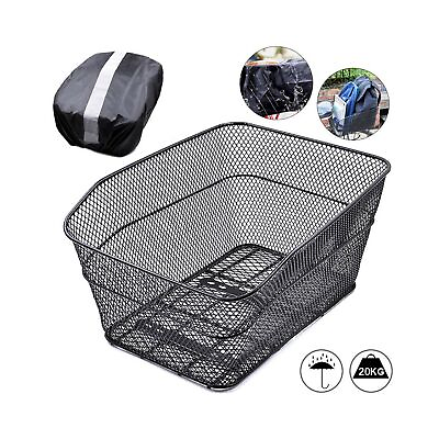 ANZOME Rear Bike Basket – Metal Wire Bicycle Cargo Rack Mount for Back Under ... $58.99
