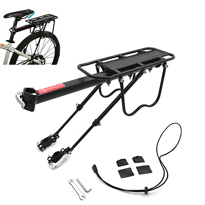 #ad Bicycle Carrier Rear Rack Fender Luggage Rack Seat 2.0 Quick Release Metal Panni $32.99