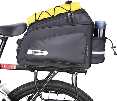 #ad Bike Trunk Bag Bike Rear Seat Bag Waterproof Bike Pannier Bag 17L for Bicycle Ca $69.36