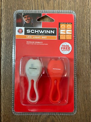 #ad Schwinn LED Light Set Tool Free Mounting New Great Stocking Stuffer Gift $20.00