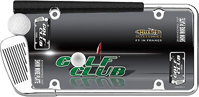 #ad Cruiser Accessories License Plate Frame Golf Club Chrome Painted 19509 $20.24