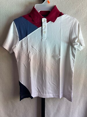 #ad IZOD Pima Cool Boys Golf Shirt Youth M 8 9 White NEW $8.97